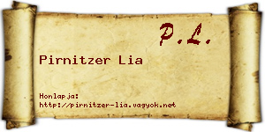 Pirnitzer Lia névjegykártya